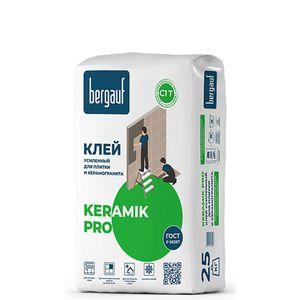 Изображение товара: Клей усиленный для плитки и керамогранита Bergauf (Бергауф) Keramik PRO 25 кг