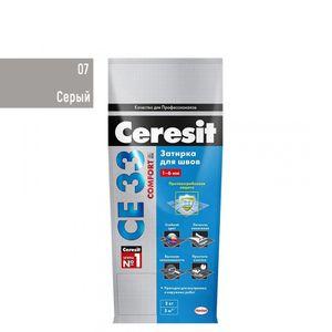 Изображение товара: Затирка для швов Церезит (Ceresit) CE 33 Comfort, серый 2 кг