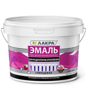 Изображение товара: Эмаль для радиаторов Лакра, белая, глянцевая 2,4 л