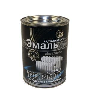 Изображение товара: Эмаль РадугаМалер акриловая термостойкая для радиаторов отопления белая, 0,9 кг