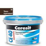 Изображение товара: Затирка Церезит (Ceresit) CE 40 Aquastatic, тёмно-коричневый 2 кг