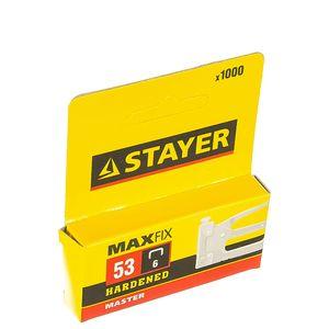Изображение товара: Скобы Stayer Master, тип 53, красные, 6 мм, 1000 шт 3159-06_z01